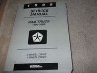 1999 Dodge Ram Truck DIESEL CUMMINS 1500 2500 3500 Service Shop Repair Manual X