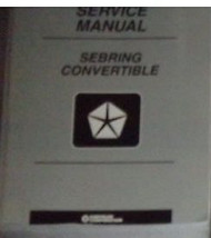 1999 CHRYSLER SEBRING CONVERTIBLE Service Shop Repair Manual OEM 99 FACTORY BOOK