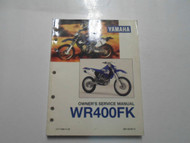 1998 Yamaha WR400FK Owners Service Repair Shop Manual FACTORY OEM BOOK 98