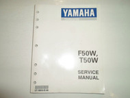 1998 Yamaha Outboards F50W T50W Service Manual WATER DAMAGED OEM FACTORY 98