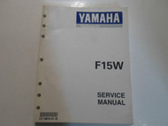 1998 Yamaha Outboards F15W Service Repair Manual WATER DAMAGED OEM FACTORY BOOK