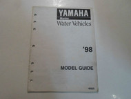 1998 Yamaha Marine Water Vehicle Model Guide Manual FACTORY OEM BOOK 98 DEAL