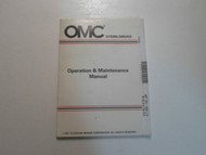 1998 OMC Stern Drives 4.3 Gi 5.0 Gi 5.7 GSi SX Operation & Maintenance Manual 98