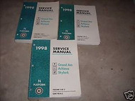 1998 Oldsmobile Achieva Service Shop Repair Manual Set W TRANSMISSION UNIT BOOKS
