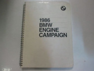 1986 BMW Engine Campaign Bulletins Manual FACTORY OEM BOOK RARE USED 86
