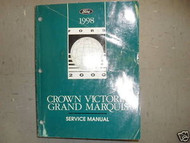 1998 FORD Crown Victoria MERCURY Grand Marquis Service Shop Repair Manual OEM