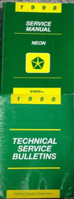 1998 DODGE MOPAR NEON Service Repair Shop Manual SET W TECHNICAL BULLETINS BOOK