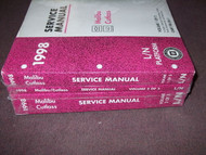 1998 Chevy Malibu & Oldsmobile Cutlass Shop Repair Service Manual Set 1st Edi