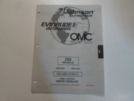 1997 OMC Johnson Evinrude Outboards 250 Models Parts Catalog Manual FACTORY OEM