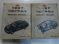 1997 Kia Sephia Service Repair Manual 2 VOLUME SET FACTORY OEM BOOK 97 DAMAGED