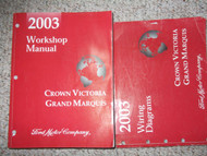 2003 FORD CROWN VICTORIA MERCURY GRAND MARQUIS Service Shop Repair Manual Set