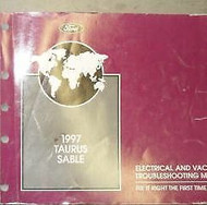 1997 FORD TAURUS MERCURY SABLE Electrical Wiring Diagrams Shop Service Manual 97