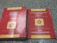 1997 DODGE NEON Service Repair Shop Manual SET FACTORY W BODY DIAGNOSTICS BOOK x