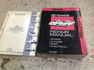 1996 TOYOTA T100 T 100 TRUCK Service Shop Repair Manual Set W AIR CONDITIONER BK