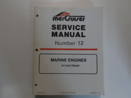 1996 MerCruiser #12 In Line Diesel Service Repair Shop Manual STAIN DAMAGE OEM