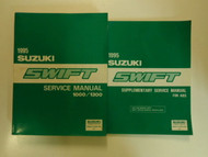 1995 Suzuki Swift 1000 1300 Service Manual 2 VOLUME SET FACTORY OEM BOOK 95 DEAL