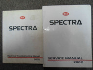 2002 KIA Spectra Service Repair Shop Manual Set Factory How To Fix Books OEM 02