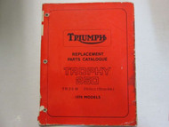 1970 Triumph Replacement Parts Catalogue Trophy 250 TR 25W 250C.C. TRIUMPH Parts