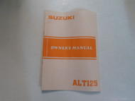 1984 Suzuki ALT125 Owners Manual FACTORY OEM BOOK 84 DEALERSHIP