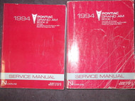 1994 PONTIAC GRAND AM Service Shop Repair Manual Set DEALERSHIP BOOK x