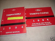 1994 MERCURY TOPAZ FORD TEMPO Service Shop Repair Manual Set DEALERSHIP BOOKS 94