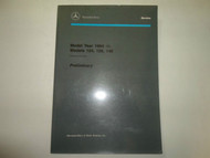 1994 MERCEDES Models 124 129 140 Preliminary Introduction into Service Manual 94
