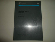 1994 MERCEDES BENZ Model 202 Prelim Intro into Service Manual FACTORY OEM 94