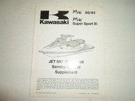 1994 Kawasaki SS X4 Super Sport Xi Service Manual Supplement MINOR WATER DAMAGE
