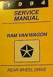 1994 DODGE RAM VAN WAGON Service Repair Shop Manual FACTORY OEM DEALERSHIP BOOK