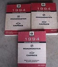 1994 BUICK ROADMASTER CHEVY CAPRICE Service Repair Shop Manual SET WITH SUPPLEME