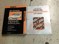 1997 TOYOTA TERCEL Service Shop Repair Workshop Manual SET W EWD OEM