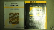 1993 Toyota Previa Van Service Shop Repair Manual Set FACTORY W WIRING MANUAL