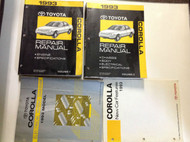1993 Toyota Corolla Service Repair Shop Workshop Manual Set W FEATURES & EWD