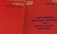 1993 GM CHEVY ASTRO VAN Service Repair Shop Manual SET OEM W SUPPLEMENT