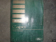 1993 Ford Mercury Capri Service Repair Shop Manual W Electrical Wiring Book OEM