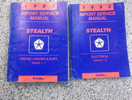 1993 DODGE STEALTH Service Repair Shop Manual Set OEM DEALERSHIP 2 VOLUME MOPAR