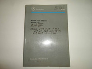 1992 MERCEDES BENZ Models 140 Introduction into Service Manual WATER DAMAGED OEM