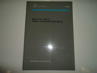 1992 MERCEDES BENZ Models 124.034/036 Introduction Into Service Manual FACTORY