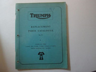 1967 Triumph Replacement Parts Catalogue No. 8 TRIUMPH 67 Engine No. H49833 USED