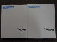 1992 HONDA PRELUDE Service Shop Repair Manual FACTORY DEALERSHIP 1992 NEW