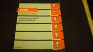 1992 GM PONTIAC TRANSPORT TRANS SPORT VAN Service Shop Repair Manual OEM FACTORY