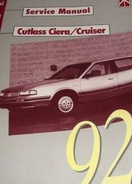 1992 GM Oldsmobile Olds Cutlass Ciera & Cruiser Service Repair Shop Manual OEM