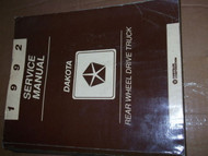 1992 Dodge Dakota TRUCK Service Repair Shop Manual W Chassis Diagnostic Book OEM