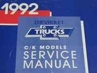 1992 Chevrolet Chevy CK TRUCK SUBURBAN 1500 2500 3500 Service Repair Manual NEW