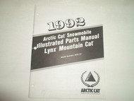 1992 Arctic Cat Snowmobile Lynx Mountain Cat Illustrated Parts Catalog Manual 92