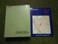1991 HYUNDAI EXCEL Service Repair Shop Manual SET FACTORY OEM Book 91 x