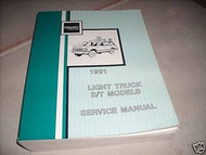 1991 GMC S/T ST Models Truck Service Shop Repair Workshop Manual 91 OEM