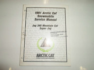 1991 Arctic Cat Jag 340 Mountain Cat Super Jag Service Repair Manual INK STAMP