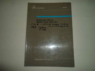 1990 MERCEDES BENZ Models 124.0 126.0 201 INTRO to Service Manual WRITING OEM 90