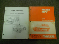 1989 Mazda MPV Service Highlights Tune Up Guide Service Shop Manual SET OEM 89